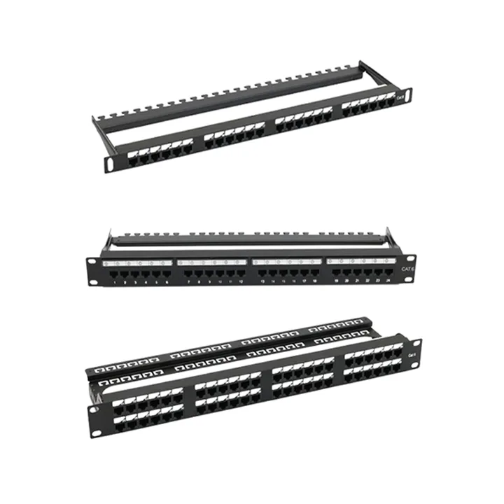 19” Rack Mountable 180° UTP PCB Patch Panel