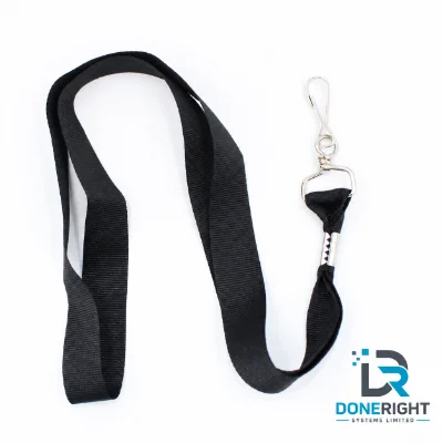 Black Flat Lanyard