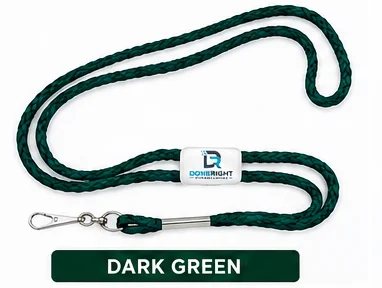 Dark Green Cord Lanyard