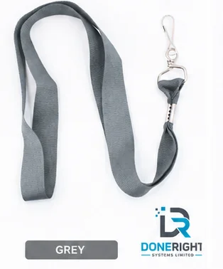 Grey Flat Lanyard