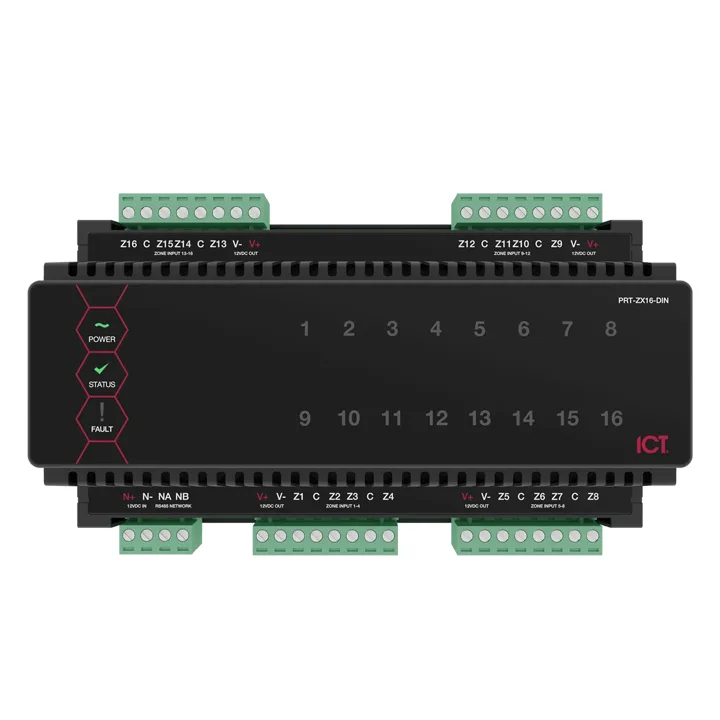 ICT Protege DIN Rail 16 Zone Input Expander