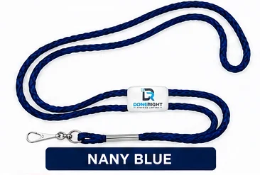 Navy Blue Cord Lanyard