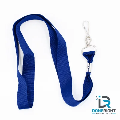 Navy Blue Flat Lanyard