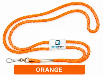 Orange Cord Lanyard