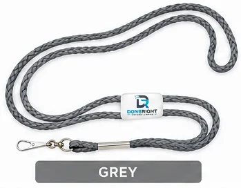 Grey Cord Lanyard
