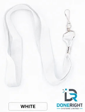 White Flat Lanyard