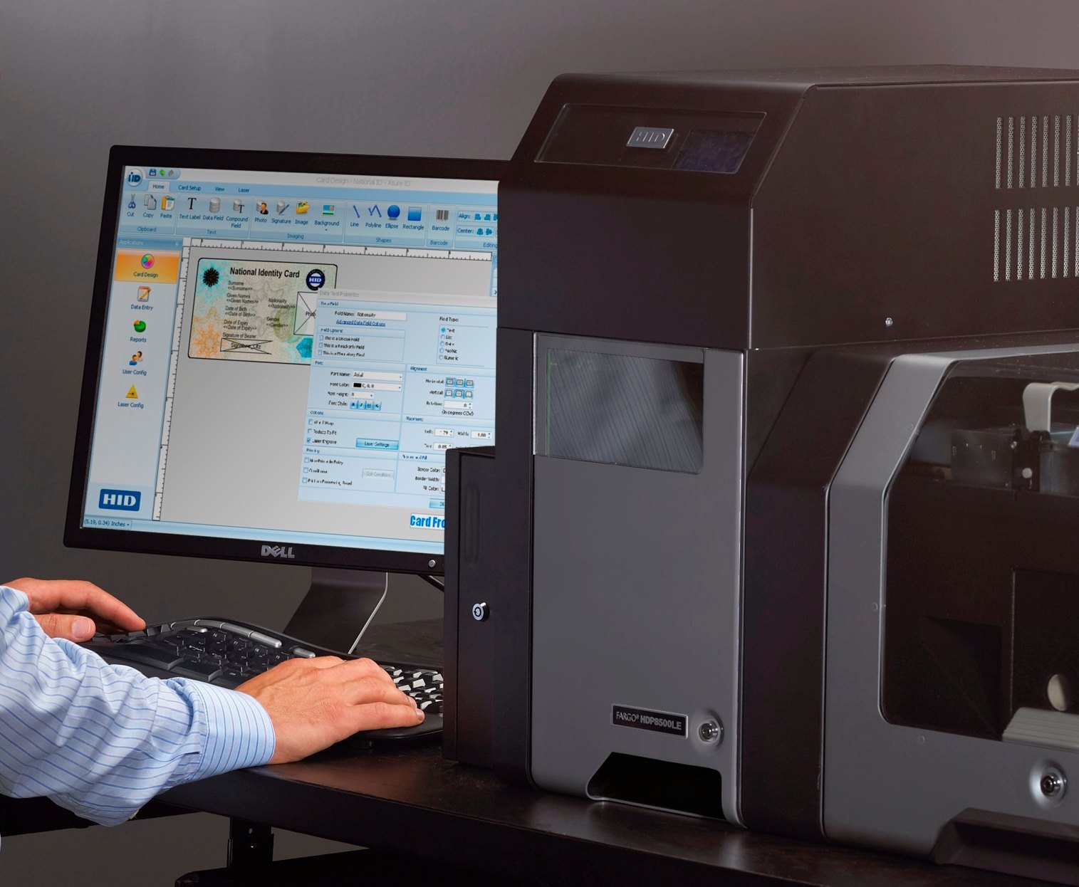 HDP8500 HID Fargo retransfer ID card printer for high-volume card issuance in Zambia